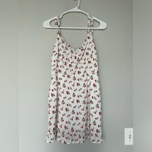 Abercrombie Cherry Print White Mini Dress